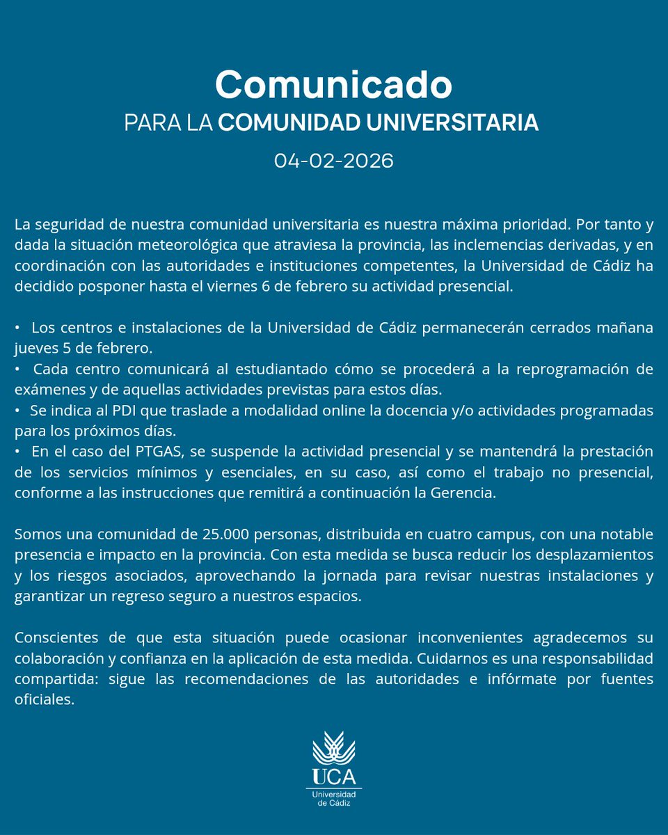 La seguridad de nuestra comunidad universitaria es nuestra máxima prioridad.