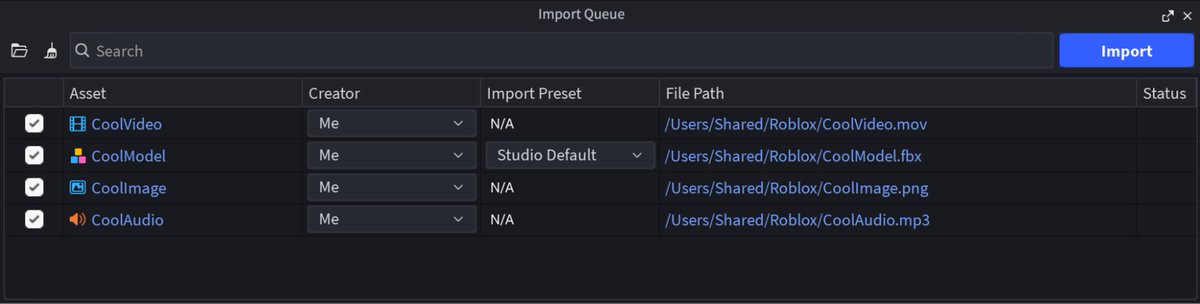 O importador 3D agora também suporta arquivos de imagem, áudio e vídeo, facilitando ainda mais o workflow dos criadores. Ative o Beta no Studio e comece a testar essa atualização.

Leia o post completo em: devforum.roblox.com/t/4316127