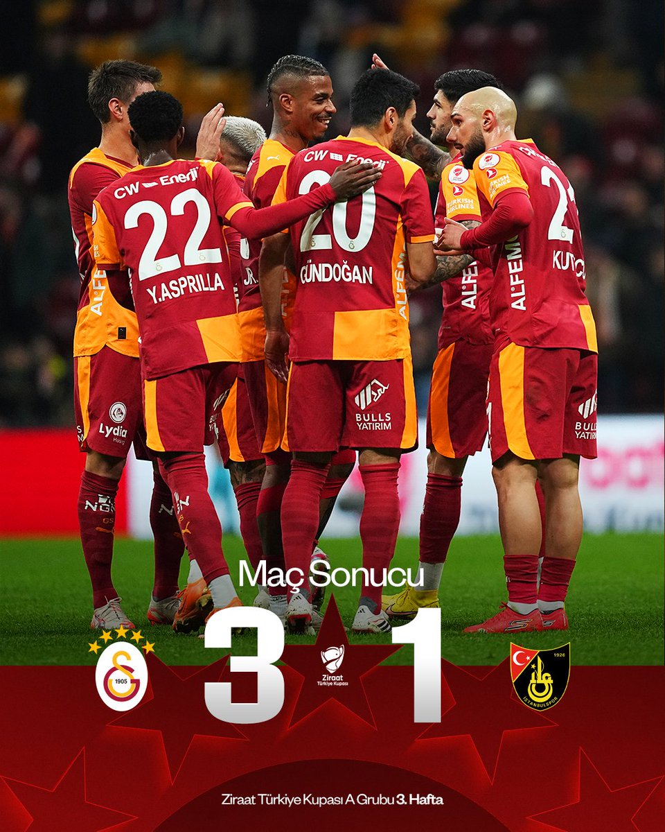 Maç sonucu: Galatasaray 3-1 İstanbulspor

#GSvİST