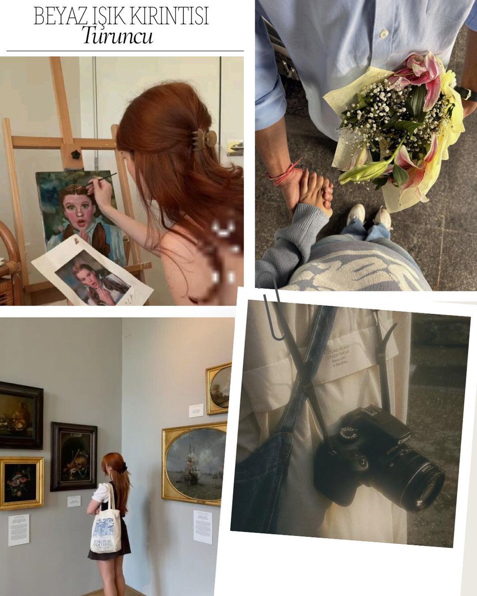 BEYAZ IŞIK KIRINTISI | TURUNCU
• ressam kız ve fotoğrafçı erkek
• eğlenceli arkadaş grubu
• ilk görüşte etkilenme
• sergide tanışma
• tamamlandı / 20 bölüm