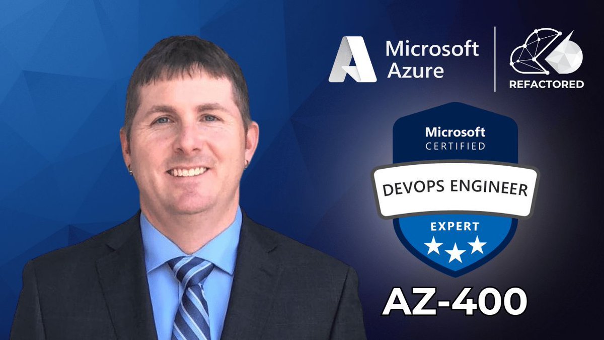 RefactoredPro's tweet photo. Manual deployments are the enemy.

The AZ-400 is about proving you have the discipline to automate security, compliance, &amp; infrastructure.

If you want to move from "making it work" to "designing it right," our certification prep course is live.  https://t.co/wyL4JNSHaD 

#DevOps https://t.co/xWFlnU4xQT