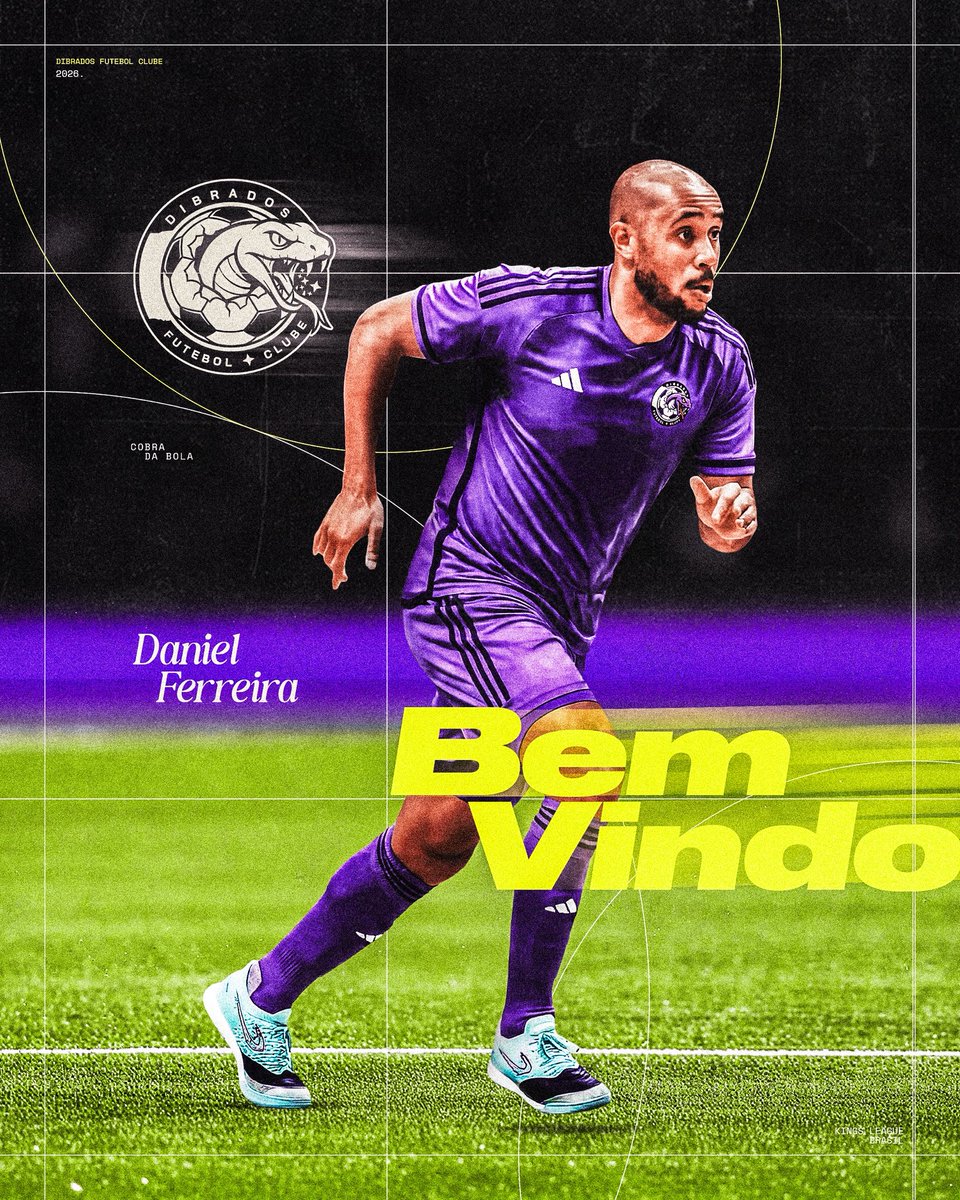 O XERIFE CHEGOU! 🫡

Corinthians, JEC, Carlos Barbosa e Seleção Brasileira. 

Vestir essas camisas não é pra qualquer um… e agora, <a href="/danielmb131/">Daniel Cruz</a> veste a camisa do Dibrados F.C.

Seja muito bem-vindo, craque! A casa é sua! 🐍⚽️

#kingsleague #kingsleaguebr #DibradosFC