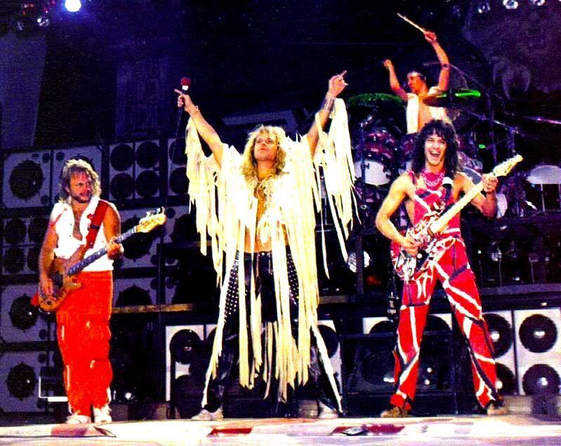 Van Halen during the Hide Your Sheep tour, 1982. Photo by Mark Weiss. This shot was captured during their three-night run at Cobo Hall in Detroit.