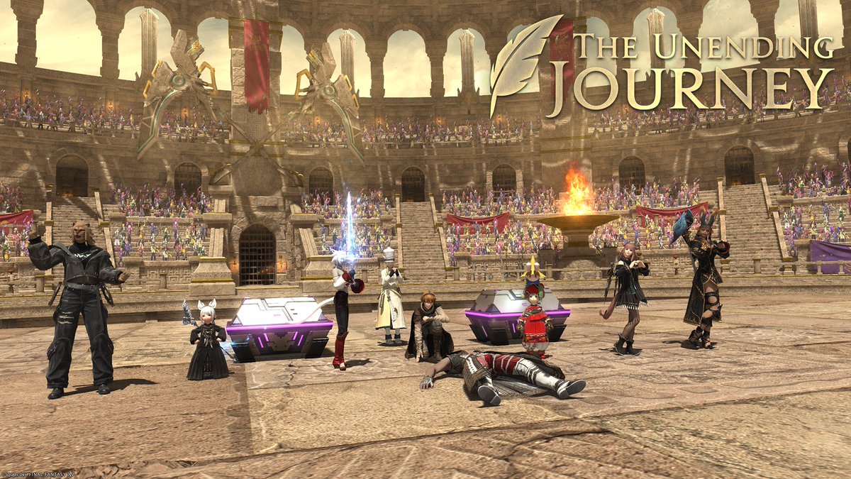 FF_XIV_EN's tweet photo. This train has reached its final stop! 🚆 

Thank you all again for tuning in to The Unending Journey today! 🥰 https://t.co/yfvR2aKcQS
