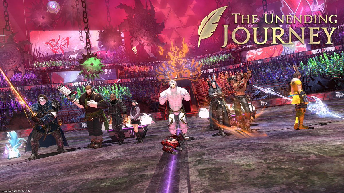 FF_XIV_EN's tweet photo. This train has reached its final stop! 🚆 

Thank you all again for tuning in to The Unending Journey today! 🥰 https://t.co/yfvR2aKcQS