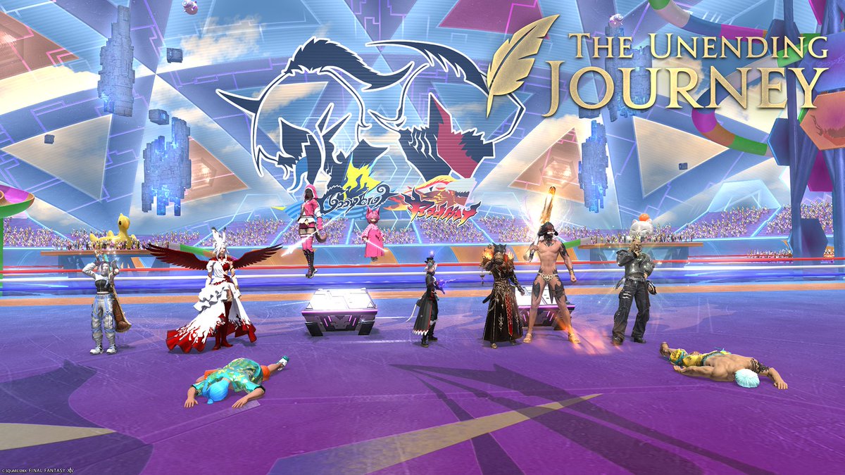 FF_XIV_EN's tweet photo. This train has reached its final stop! 🚆 

Thank you all again for tuning in to The Unending Journey today! 🥰 https://t.co/yfvR2aKcQS