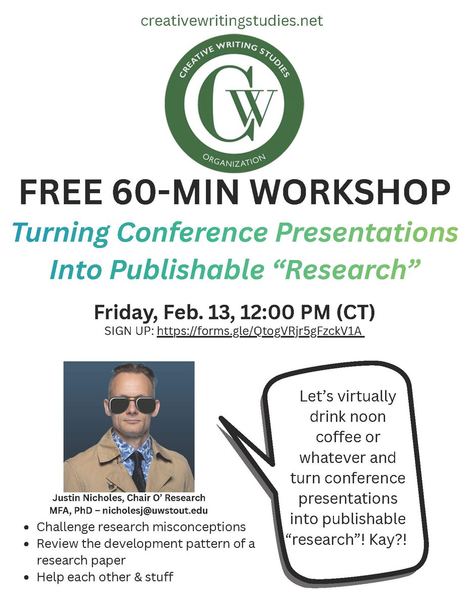 Creative Writing Studies Organization tweet media