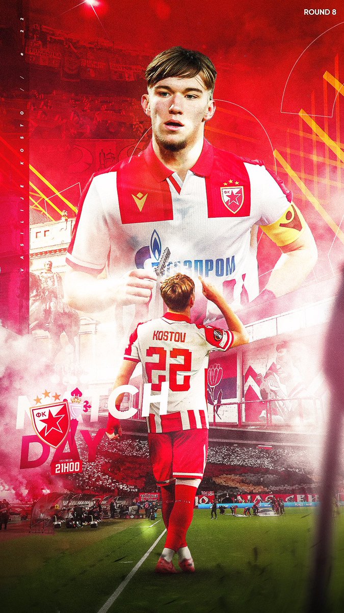 Recent Matchday Work | Vasilije Kostov ⭐️ // #delije #crvenazvezda #kkcz #fkcz #GraphicDesign #graphicdesigner #smsport #zvezda