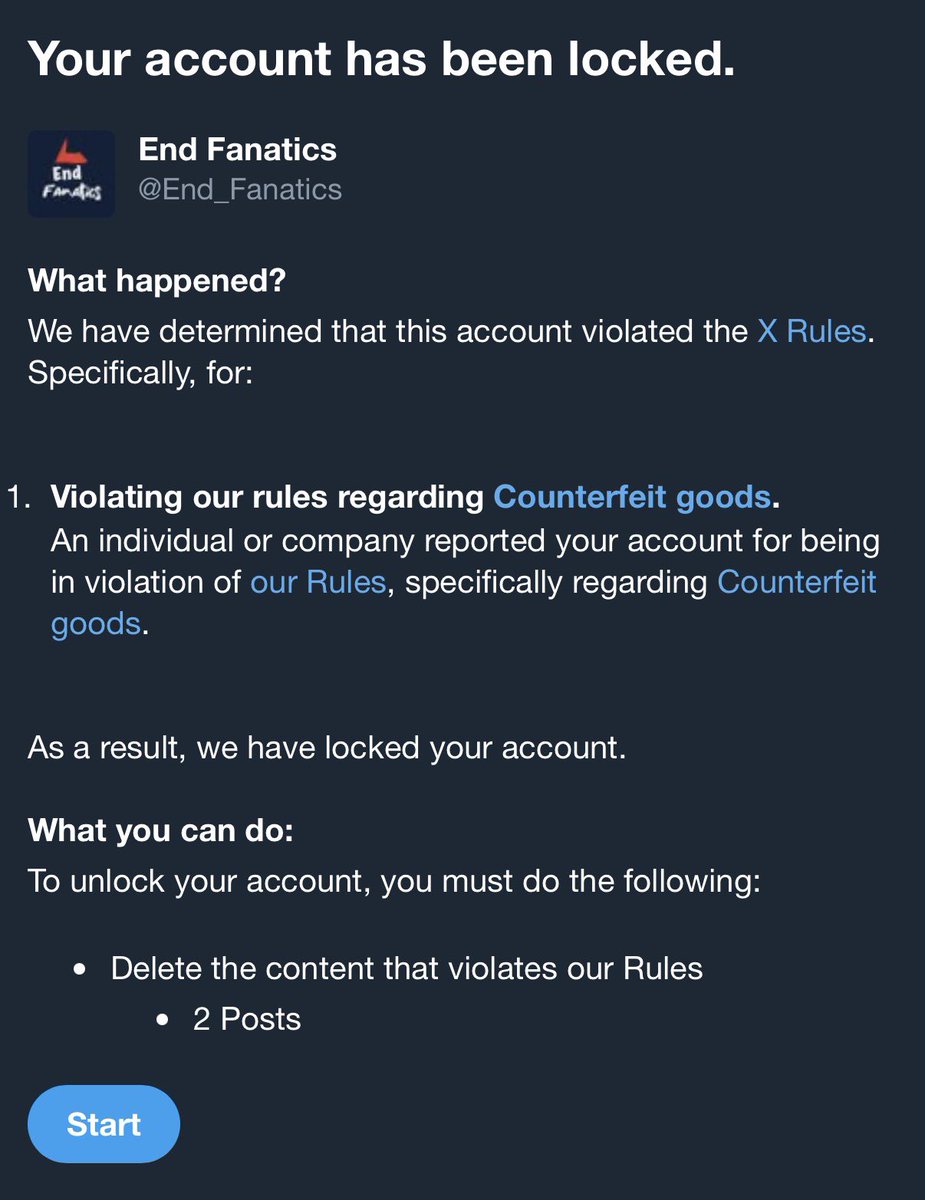 End Fanatics tweet media