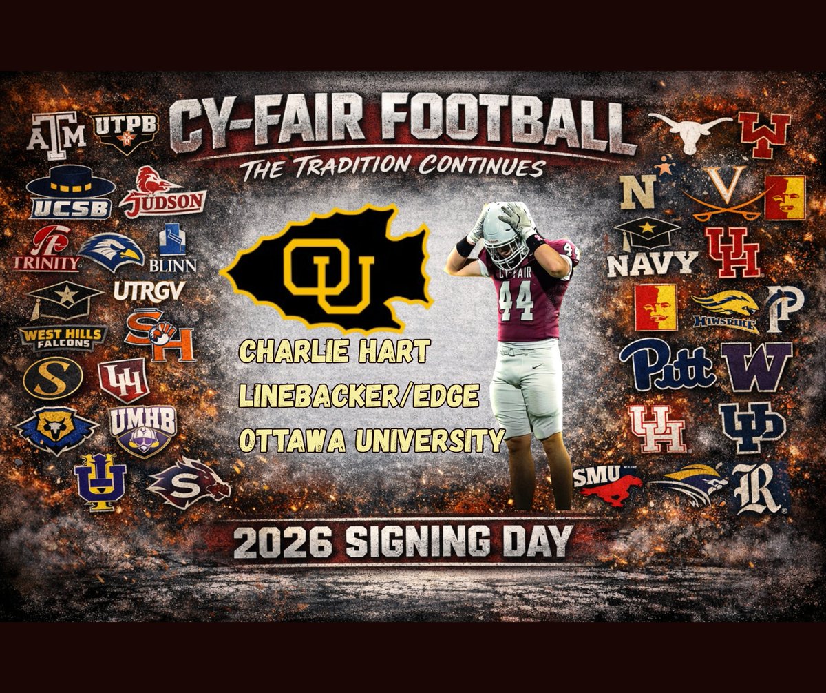 Congratulations Jayce and Chuck!!!

With 2 more Bobcats signing to continue their football careers at the collegiate level today, the program has produced over 40 college signees over the past 5 years - a testament to our culture and development
#BFND
#Homegrown
<a href="/BFND_Football/">Cy-Fair HS Football</a>