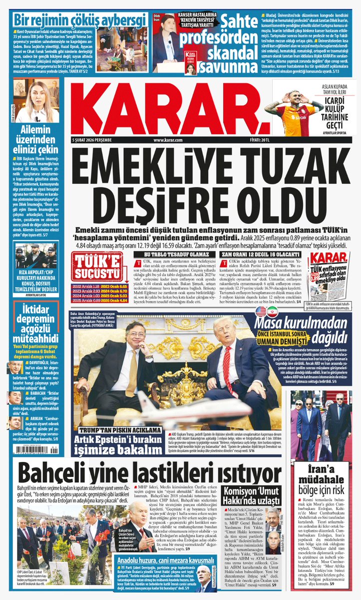 🔎Bugünkü birinci sayfamız 📷Emekliye tuzak deşifre oldu  📰https://t.co/PVaZPGusv3 📰https://t.co/6q0IM5KlDO?