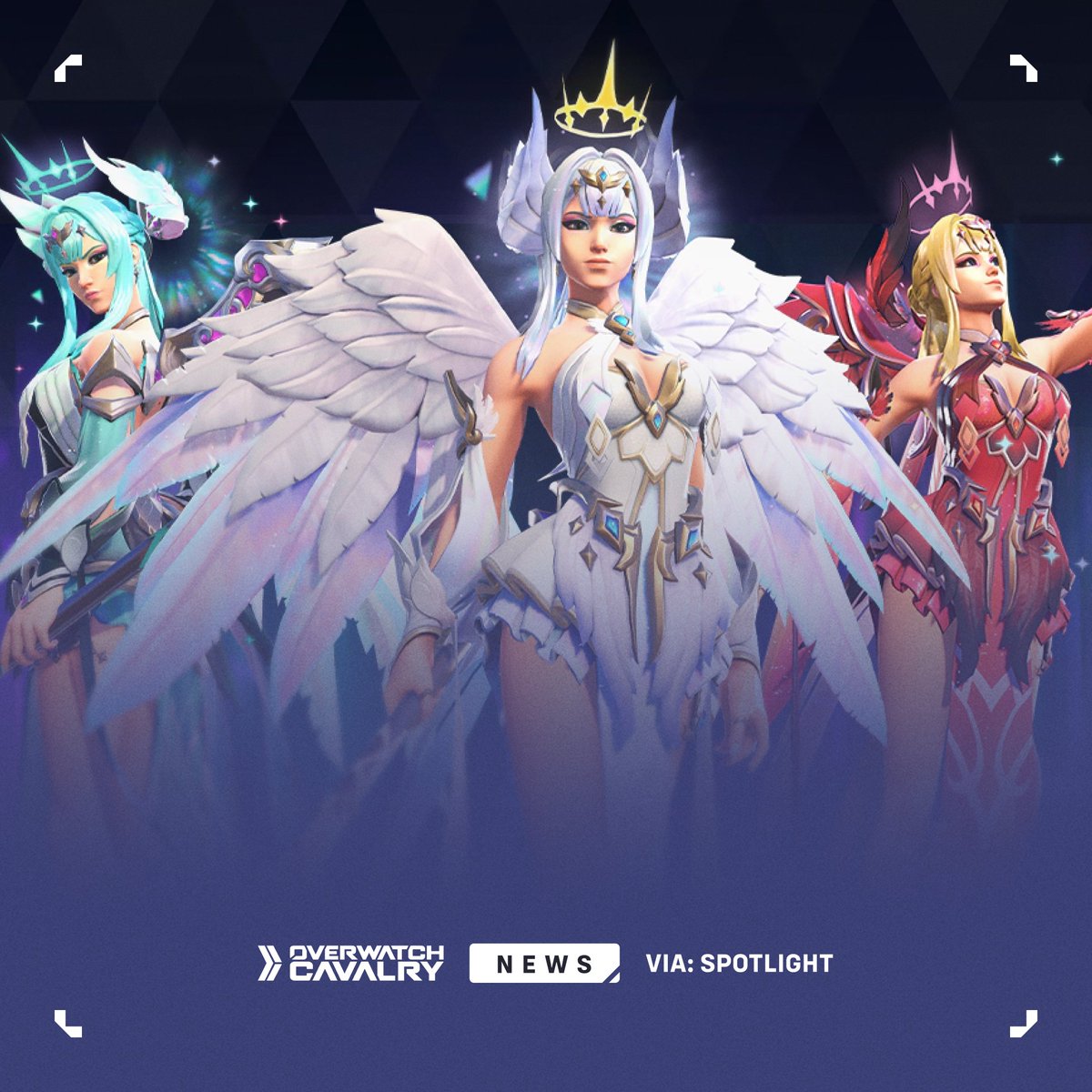 Closer Look at the Celestial Guardian Mercy Mythic Skin in #Overwatch 🪽