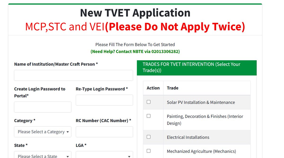 RecruitmentPq's tweet photo. TVET Training Centre Application 2026 is OPEN

Training centres and Mastercraft Persons must be NBTE-accredited to participate in the FG TVET Programme and earn up to ₦45,000 per trainee.

– Applies to VEIs, Skill Training Centres, and Mastercraft Persons  
– CAC or NIN required  
– NSQ-based curriculum mandatory  
– Only accredited centres will be approved

See full requirements & step-by-step guide 👉  to apply 👇
https://t.co/8iE2pppFYZ

Apply on the official NBTE portal👇
https://t.co/nG1xwbwL0m

Know a training centre owner? Tag or share, it could help them qualify.