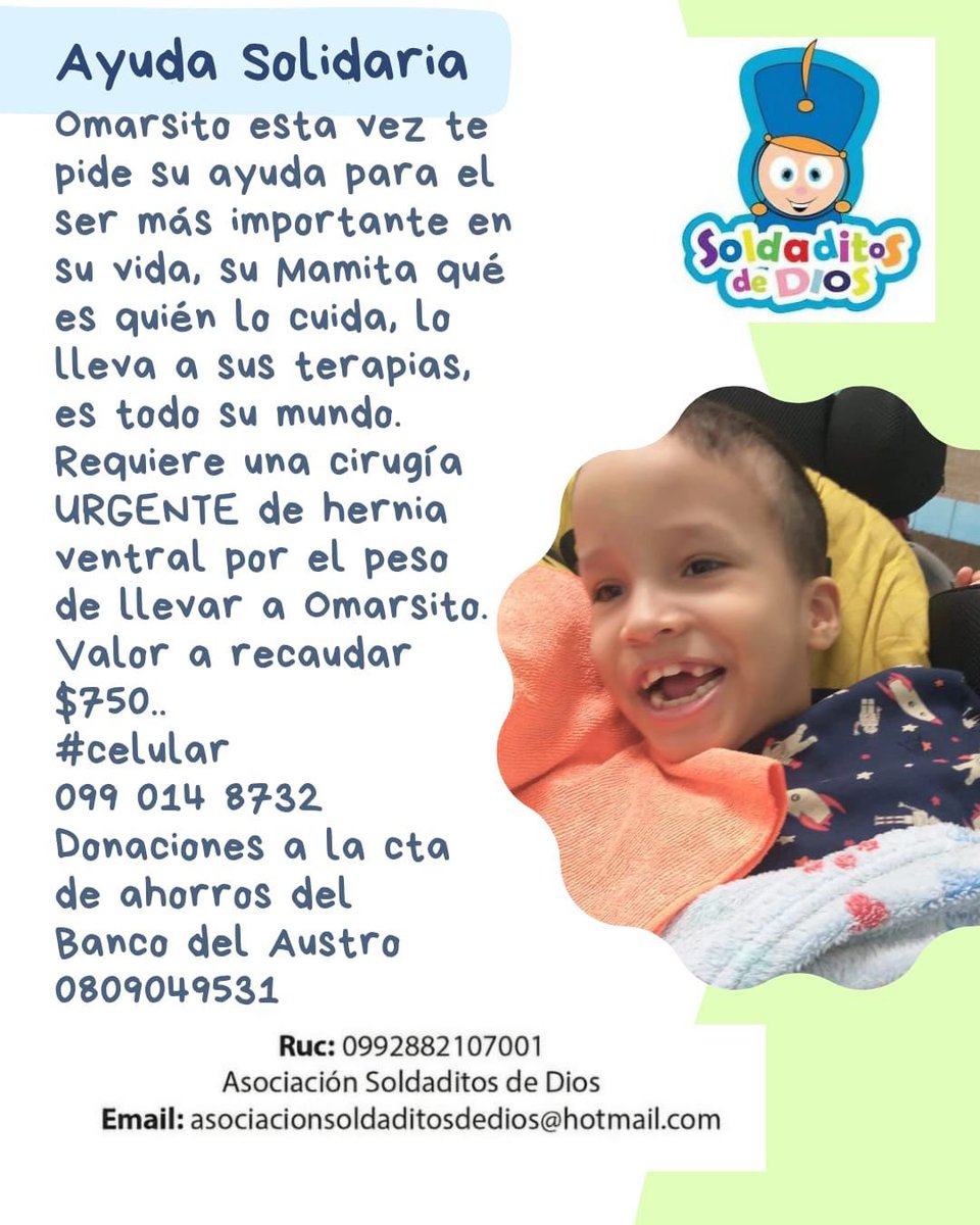 mcdc_mcdc's tweet photo. Omarcito y su mamá necesitan de nosotros. Ambos están muy mal, y sin recursos. Es un caso muy grave. No los dejemos solos 🙏🏼
#Guayaquil #AYUDA #URGENTE #voluntariado #CancerInfantil🎗️ https://t.co/ev2ckFxifp