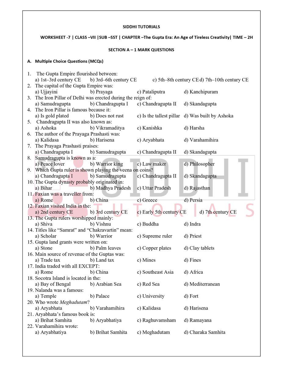 siddhi_tutorial's tweet image. 📘 Class VII – CBSE | Social Science (History)
🏛️ Chapter 07: The Gupta Era – An Age of Tireless Creativity

📍 Address: Kalinga Vihar, Bhubaneswar
📞 Contact: 9861902023
👉 Join Siddhi Tutorials today and make History interesting &amp;amp; scoring!
#SiddhiTutorials
#BhubaneswarCoaching