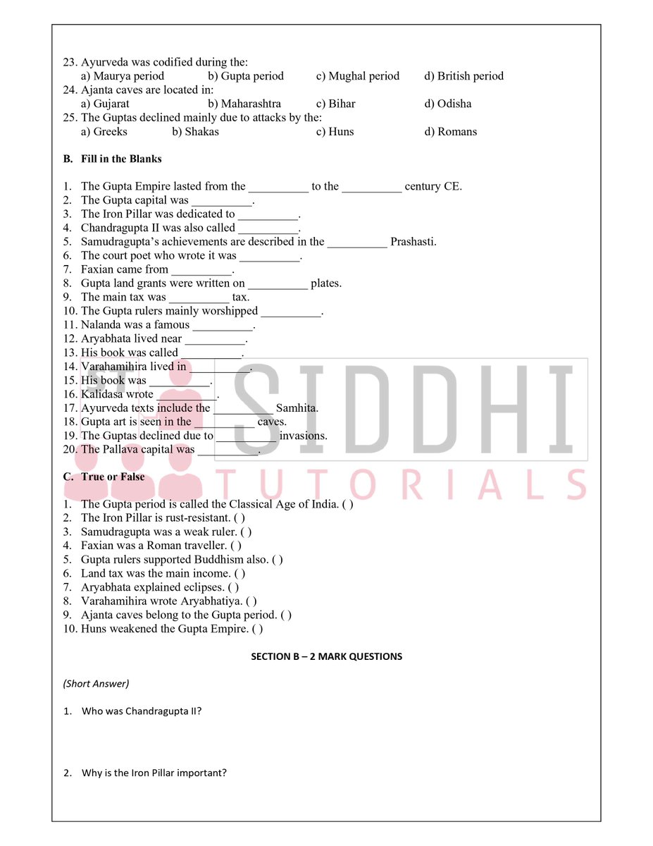 siddhi_tutorial's tweet image. 📘 Class VII – CBSE | Social Science (History)
🏛️ Chapter 07: The Gupta Era – An Age of Tireless Creativity

📍 Address: Kalinga Vihar, Bhubaneswar
📞 Contact: 9861902023
👉 Join Siddhi Tutorials today and make History interesting &amp;amp; scoring!
#SiddhiTutorials
#BhubaneswarCoaching