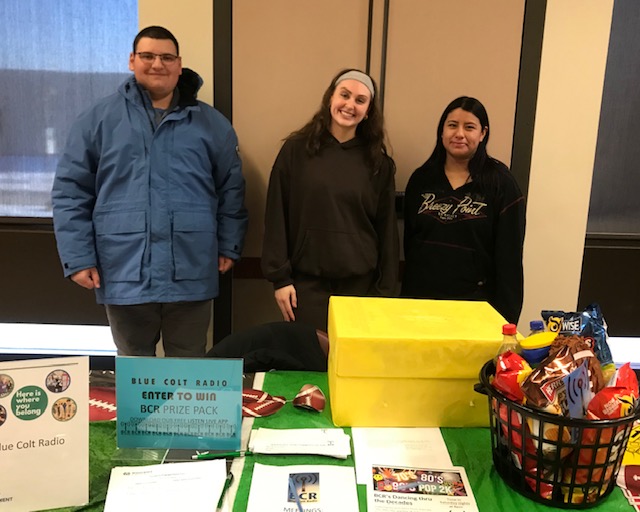 BlueColtRadio1's tweet photo. Blue Colt Radio at the Student Engagement Fair.  Listen to BCR for details about our next event. https://t.co/ar4Xl6eRoy