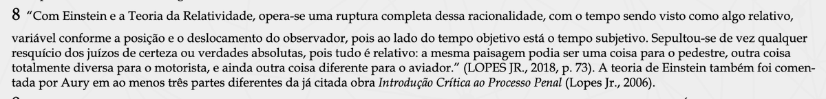 barbararonsoni_'s tweet photo. O texto do Bruno Torrano tem uma nota muito engraçada sobre trecho do livro do Aury que é muito brasilcore. Sério, <Com Einstein e a Teoria da Relatividade... sepultou-se de vez qualquer resquício dos juízos de certeza ou verdades absolutas, pois tudo é relativo> https://t.co/BsbXSbBtKy