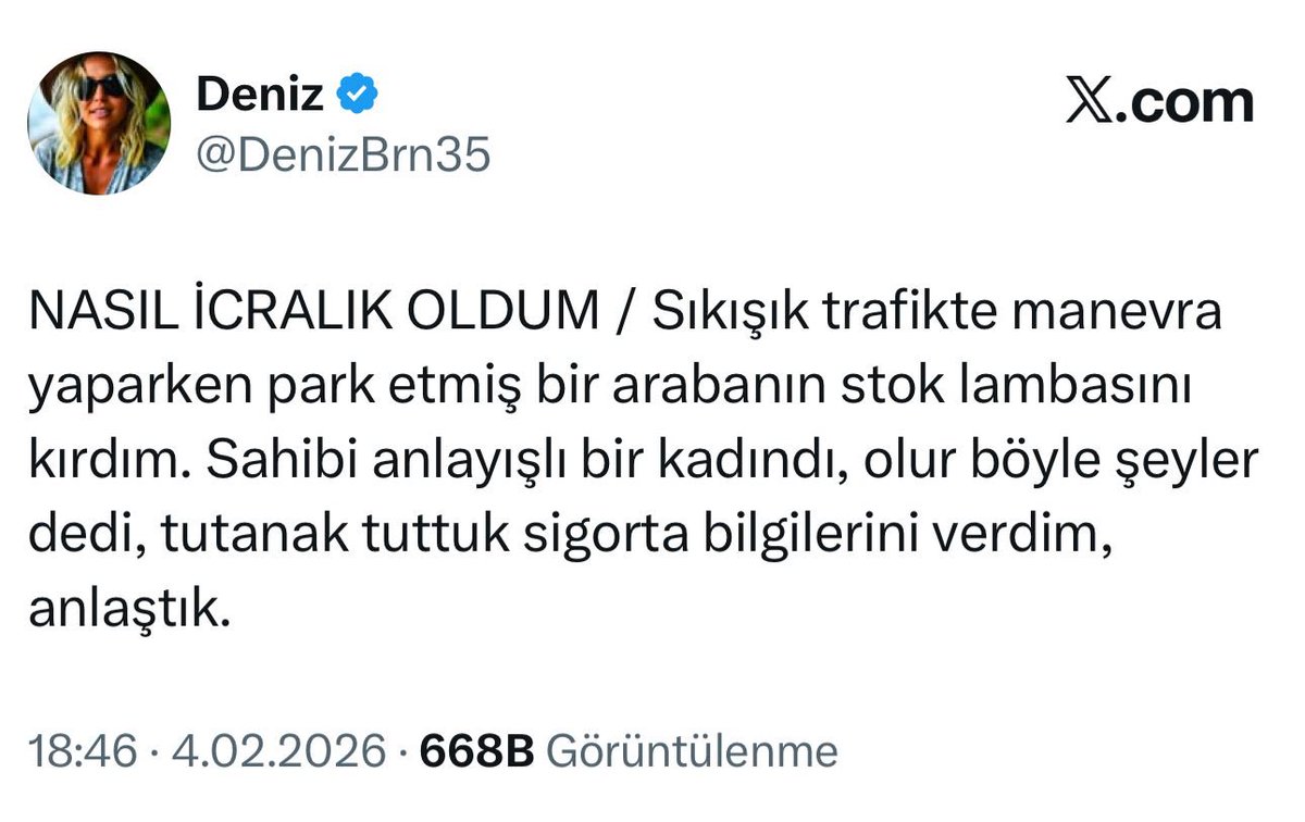 aykiri's tweet image. Sıkışık trafikte ilerlerken park halindeki bir aracın stop lambasına çarpan vatandaş, sonrasında başına gelenleri sosyal medyadan paylaşıp uyarılarda bulundu:

Sıkışık trafikte manevra yaparken park etmiş bir arabanın stok lambasını kırdım. Sahibi anlayışlı bir kadındı, olur…