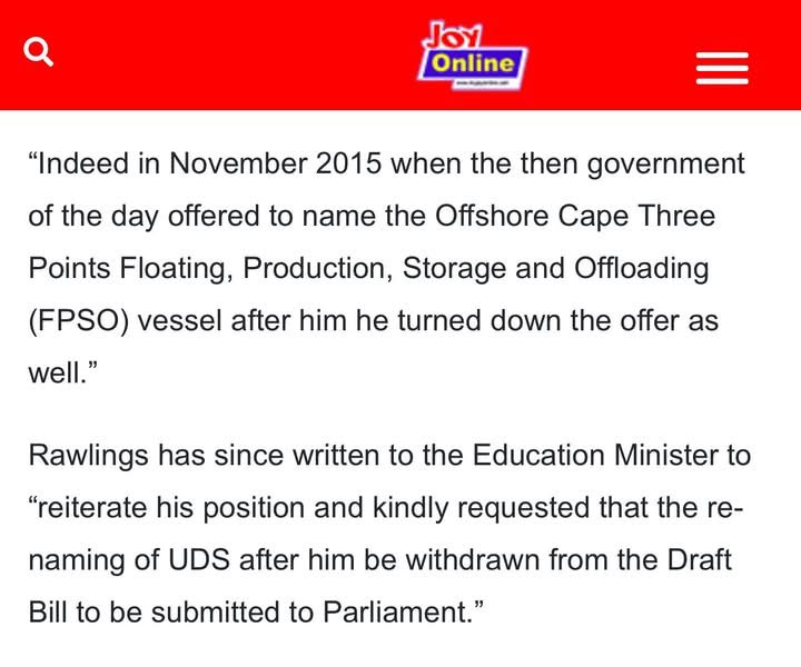 NgolibaAbdul's tweet image. They think everyone is glory-seeking like them and their godfathers. 
Them: “When we come, we will remove every monument named after Rawlings”.

Rawlings’ response: 👇🏾👇🏾