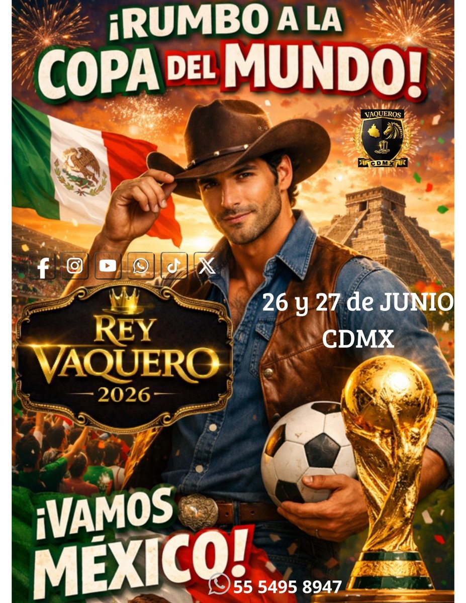 Vaqueros_Cdmx's tweet photo. https://t.co/6RHeFSuNET

#ReyVauqero
#VaquerosMexicanos
#VCDMX https://t.co/ZF9G302Fjg