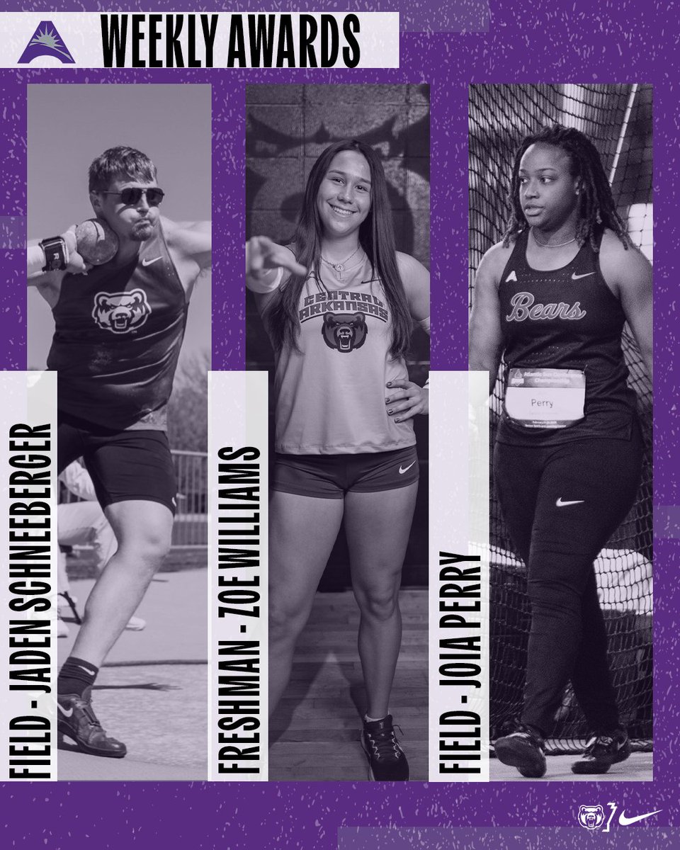 More weekly awards! Congratulations to our athletes receiving ASUN Performer of the Week honors!

📰| bit.ly/4bvEfnc

#BearClawsUp