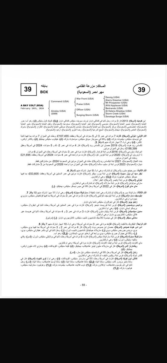alatawi_badr's tweet photo. ⭐ من عيون مزاد الغد يوم الخميس ⭐
رقم 39 | ولد كومند

الأم أينزلي 🇺🇸
7 انتصارات في أمريكا + إنتاج مثبت:
3 فائزين من 4 مشاركين،و الرابع مشاركتين ميزانين في السعوديه https://t.co/d39Wz57CtD