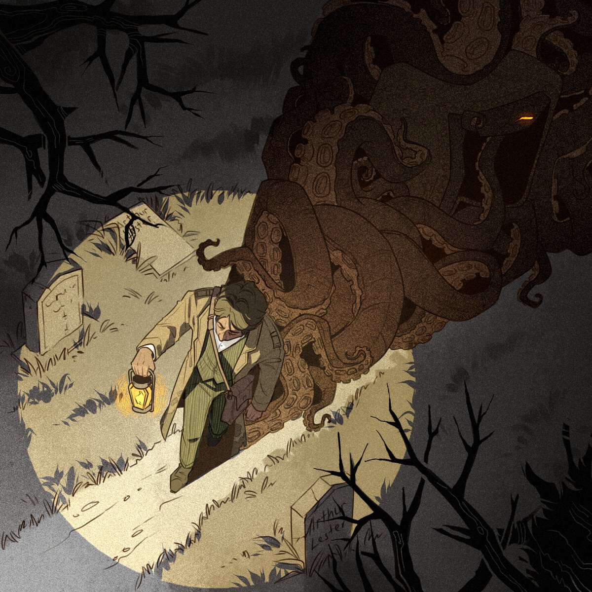 Lynx_the_artist's tweet image. "Miles to go before I sleep"

#malevolent #malevolentfanart 
#malevolentpodcast