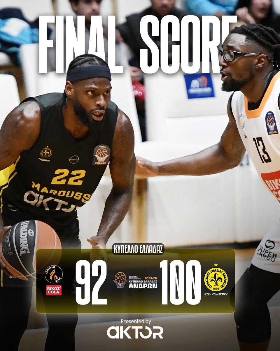 𝑭𝒊𝒏𝒂𝒍 𝑺𝒄𝒐𝒓𝒆 92-100

Presented by: AKTOR Group 

#maroussibc #MaroussiChery #WeChangeTheGame