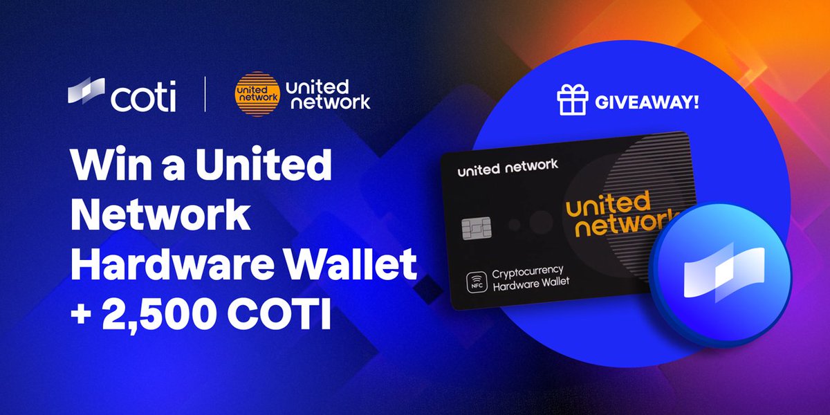 We’re glad to be part of this with the COTI community 🤝
If you’re exploring privacy-first tools, this is a good place to start.
Join the livestream, take part in the giveaway, and see how COTI privacy works with United Network in practice.
See you live 👇