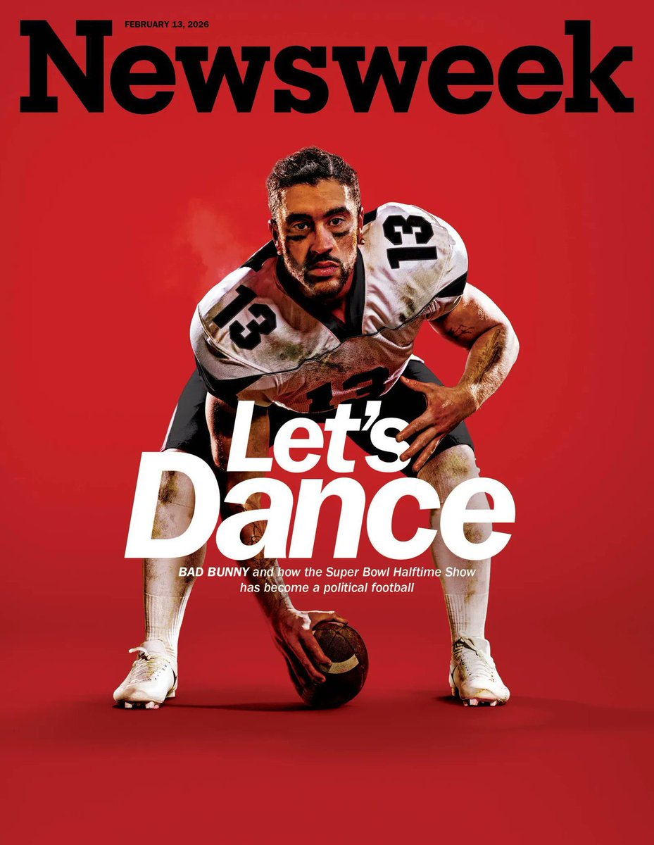 Bad Bunny is on the cover of Newsweek, ahead the #SuperBowl . 🇺🇸

"Let's Dance"