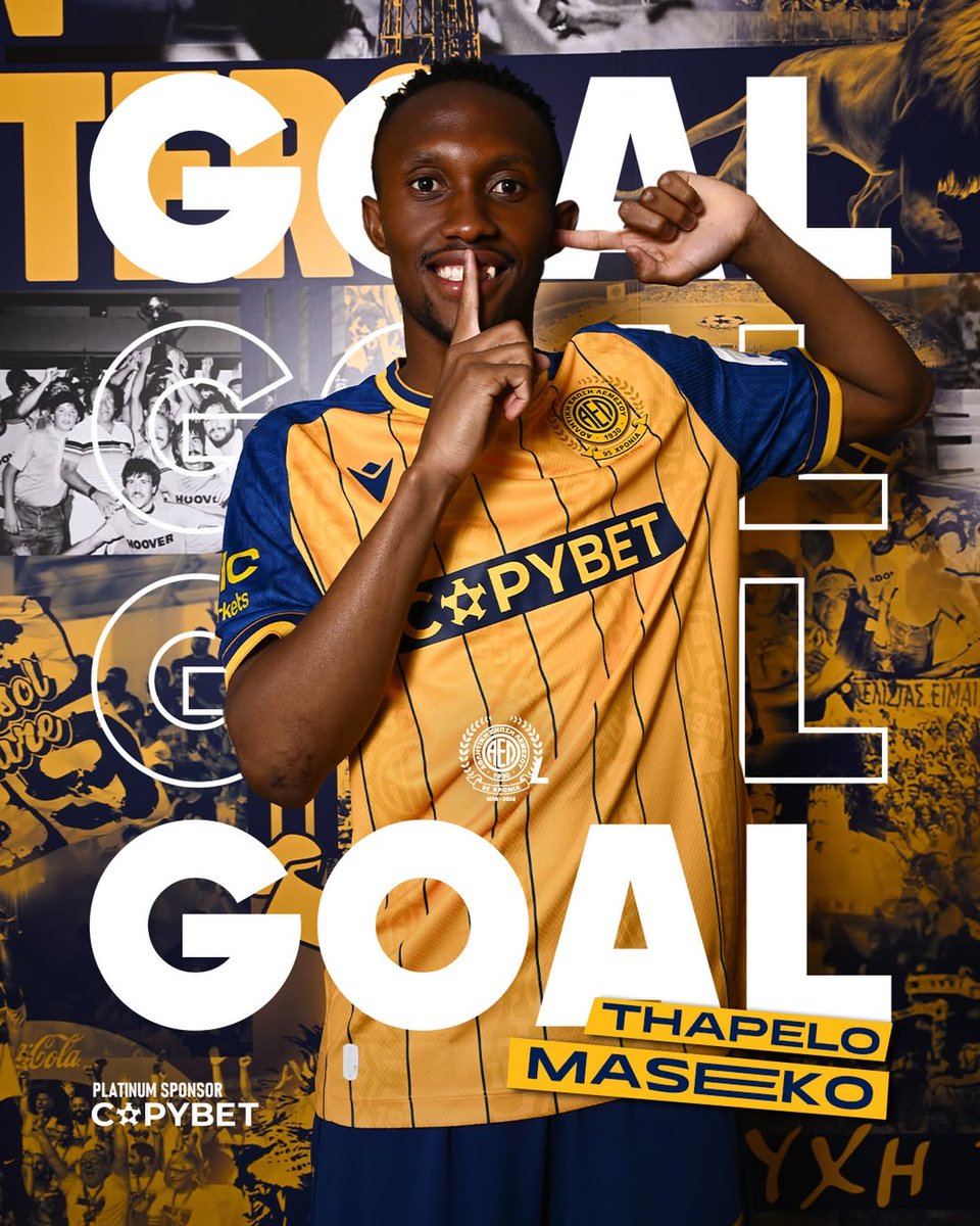 iDiskiTimes's tweet photo. 𝗠𝗔𝗦𝗘𝗞𝗢 𝗦𝗖𝗢𝗥𝗘𝗦 𝗪𝗜𝗡𝗡𝗘𝗥 ⚽️

Mamelodi Sundowns loanee Thapelo Maseko came off the bench in extra-time to score the winner for AEL Limassol in the 115th minute to beat Omonia Nicosia.

It was his first goal in Cyprus. https://t.co/NjP75soVU0