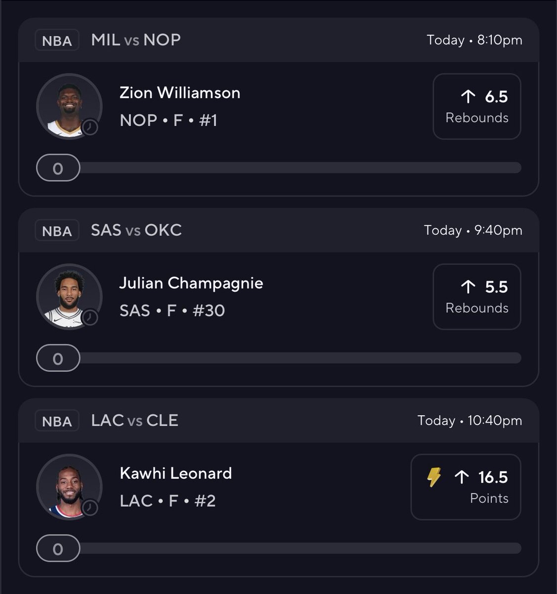 LocksBlindy's tweet photo. We’re back with Waffle Wednesday! 🧇 

Running this for a 6x! Zion has been dominating the boards lately and is -140 on FD. Champagnie averages 7.3 RPG against OKC and is -138 on DK!

Value! 🤑

❤️ for another pairing!

#PrizePicks #WaffleWednesday #TacoTuesday #NBA #NBAPicks https://t.co/yWMOrJ6Yrt