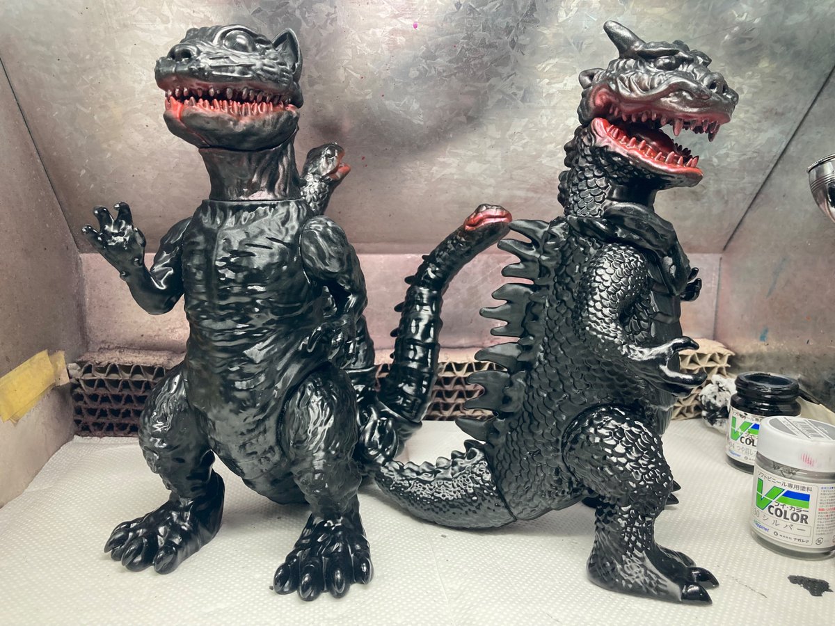 シンマル ゴジラ1954 電車セット 2個セット ソフトレジン 吉田真丸