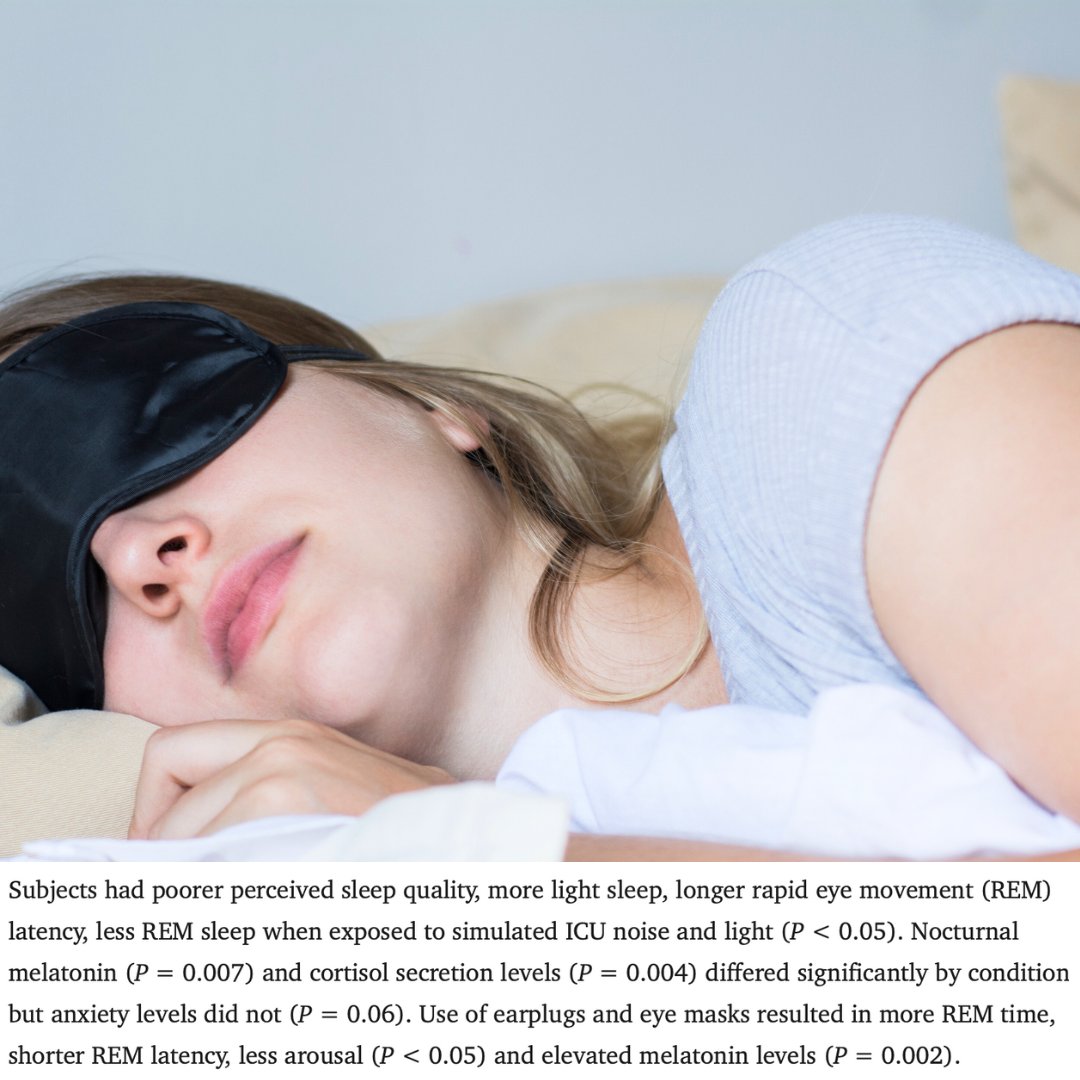Eye masks and ear plugs improve sleep increase nighttime melatonin.

“...earplugs and eye masks in subjects not only improves subjective sleep quality, but also increases the amount of REM sleep and nocturnal melatonin levels in a simulated ICU environment. Our pilot study