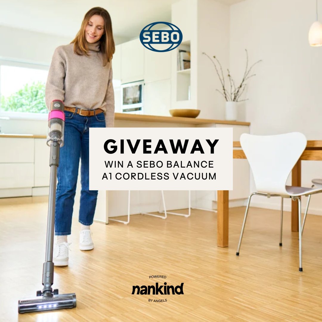 nankindca's tweet photo. 💘 VALENTINE'S GIVEAWAY 💘

The all-new SEBO Balance A1 cordless vacuum:
✨ Works on all floors
✨ Lightweight &amp; ergonomic
✨ 3-year warranty

Enter to win! Details in the image 👆

Starts today, #WordCancerDay

Ends Feb 11 | Winner announced Feb 14 💕

#giveaway #win #valentines https://t.co/gF6RlaxJ57
