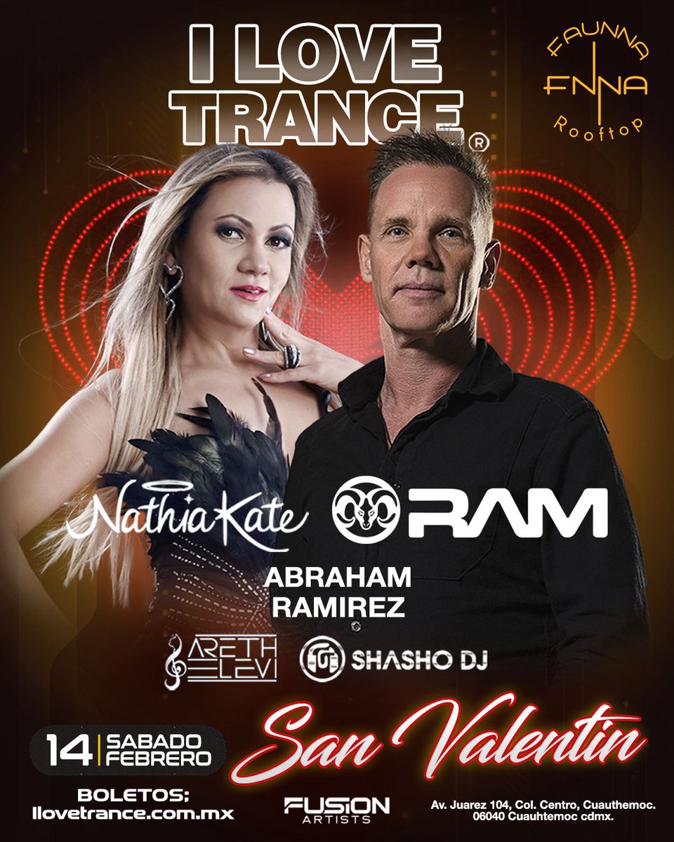 BEATOFICIAL's tweet photo. San Valentín suena a trance 🔥 Música, conexión y una noche intensa con I love trance
📍 14 de febrero Faunna Rooftop
🐝 https://t.co/Us0hQS5n93 | 100.9 FM
#cdmx #musicaelectrónica #trance #beatnews #queplan https://t.co/yqqcQRBgzJ