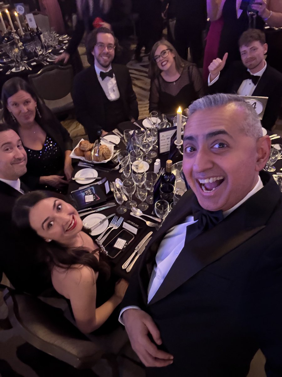 KingOfSunshine's tweet photo. Cracking night with the @dock10 gang @BroadcastAwards @SargentDisc #table64 #BA2026 https://t.co/4CILKLOUdZ