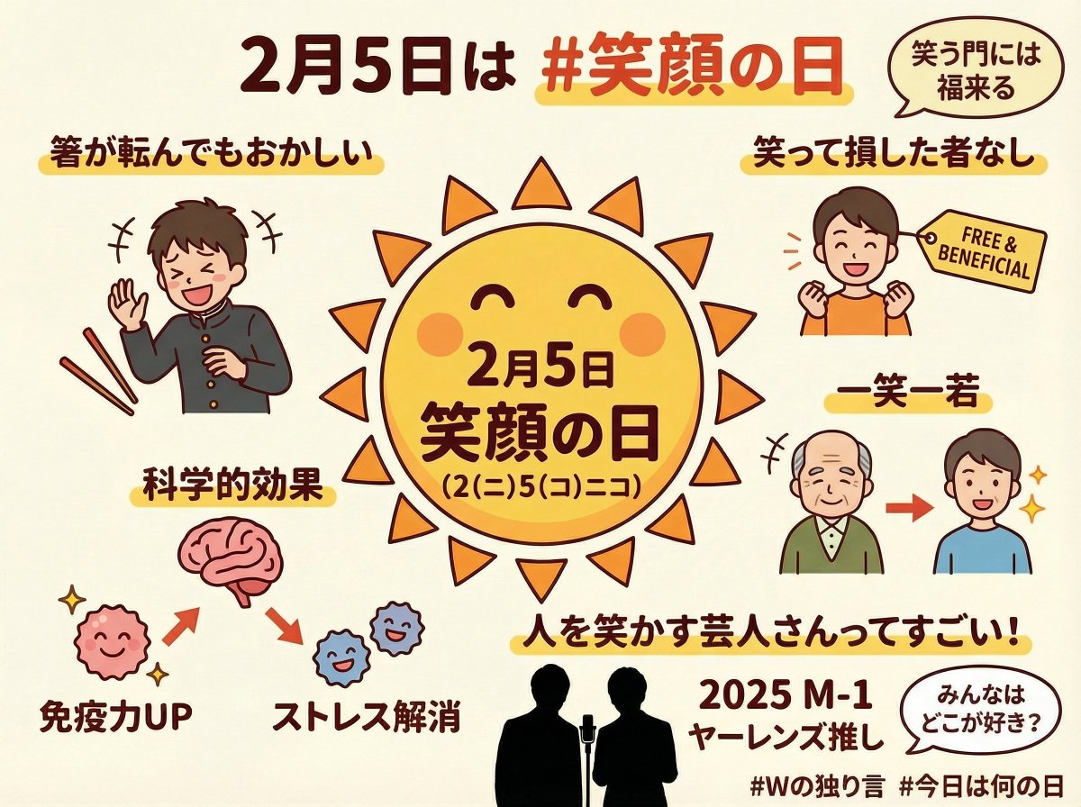 笑顔の日 今日は笑顔の日( *´﹀` *) 私の好きな日だわあ♡ きっと