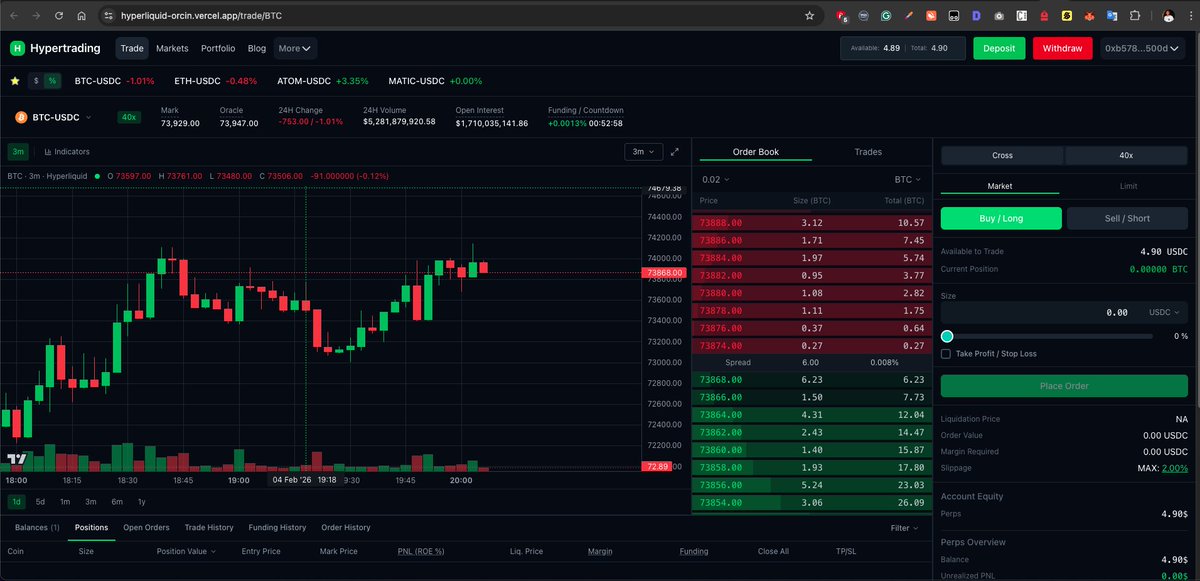 Urvish__Sojitra's tweet photo. #Day38 of #100DaysOfCode
Started building my own crypto trading mobile app for my #Hypertrading platform!📱
HyperTrading in React Native is coming to life. Real-time charts, order book, and 40x leverage-all in your pocket.
Building for the future of finance.🚀
#Crypto #Trading https://t.co/uldUhXAm2B