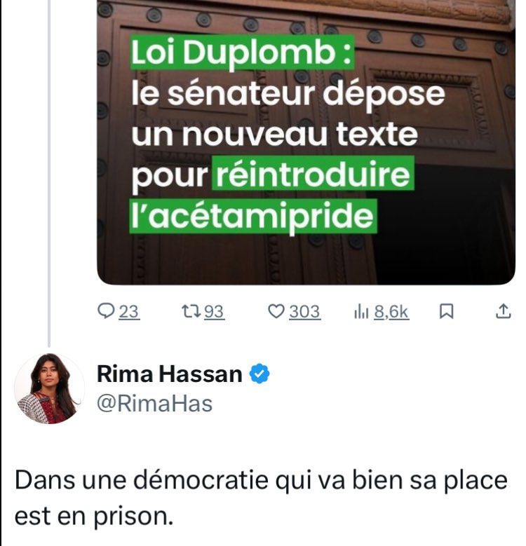 Dans une démocratie qui va bien, une députée européenne ne traite pas un sénateur d’ordure, en l’accusant explicitement de corruption.
Ou alors elle s’expose à des poursuites pour injure publique et diffamation