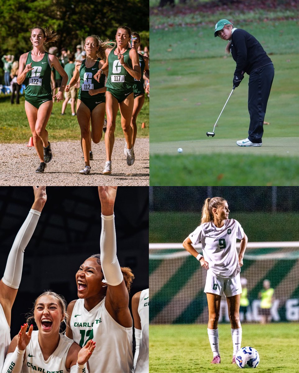 Charlotte49ers's tweet photo. Strong. Skilled. Unstoppable.
They compete. They lead. They inspire.
The future of sports is female.

Happy National Girls and Women in Sports Day to our teams, coaches, and staff! 💕 https://t.co/mChIWl7PHz