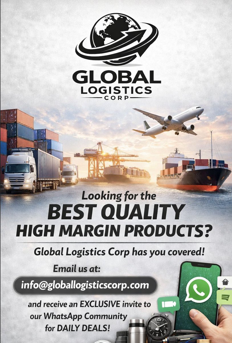 GlobalLogix's tweet image. Wholesale buyers, distributors, and resellers,  if margin matters, this is for you.

Global Logistics Corp sources premium, in-demand products and makes them available at pricing that actually leaves room for profit. No guesswork. No chasing suppliers.