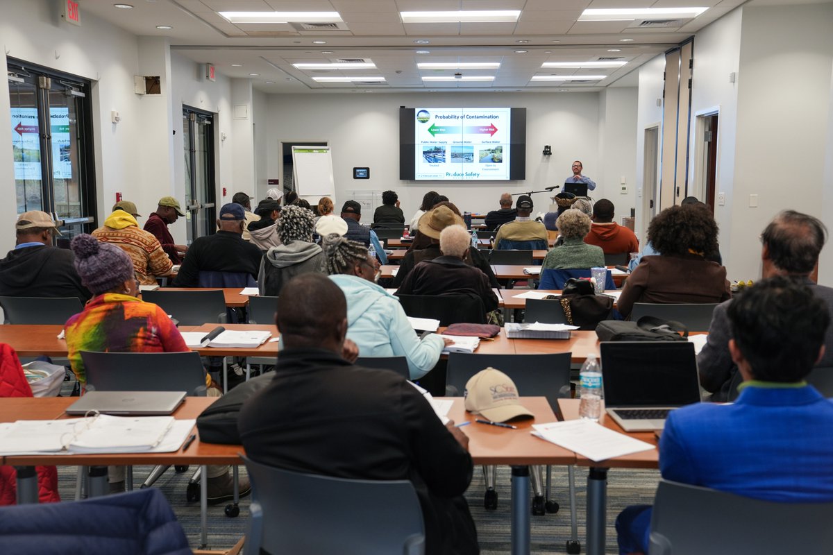 SCState1890's tweet photo. Today, the Center for Food Safety and Health at SC State PSA hosted the Good Agricultural Practices (GAP) Certification Workshop at Camp Daniels. https://t.co/4h13qKFSou