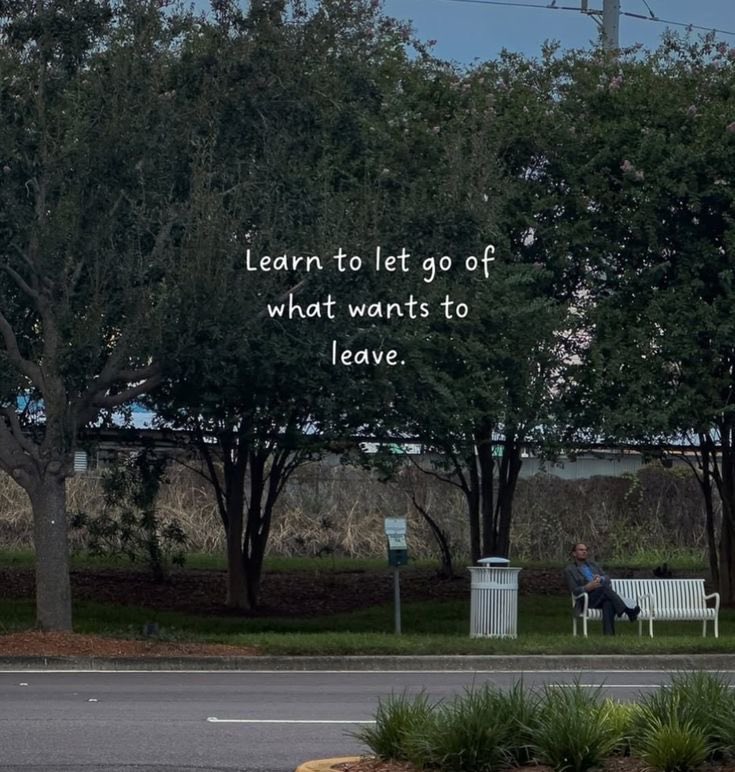 learn to let go!