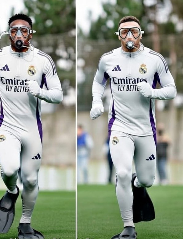 Última hora: Captan a jugadores del real madrid entrenando con trajes de buceo 🤿 dicen que es entrenamiento especial para perfeccionar los piscinazos sin riesgo 😅