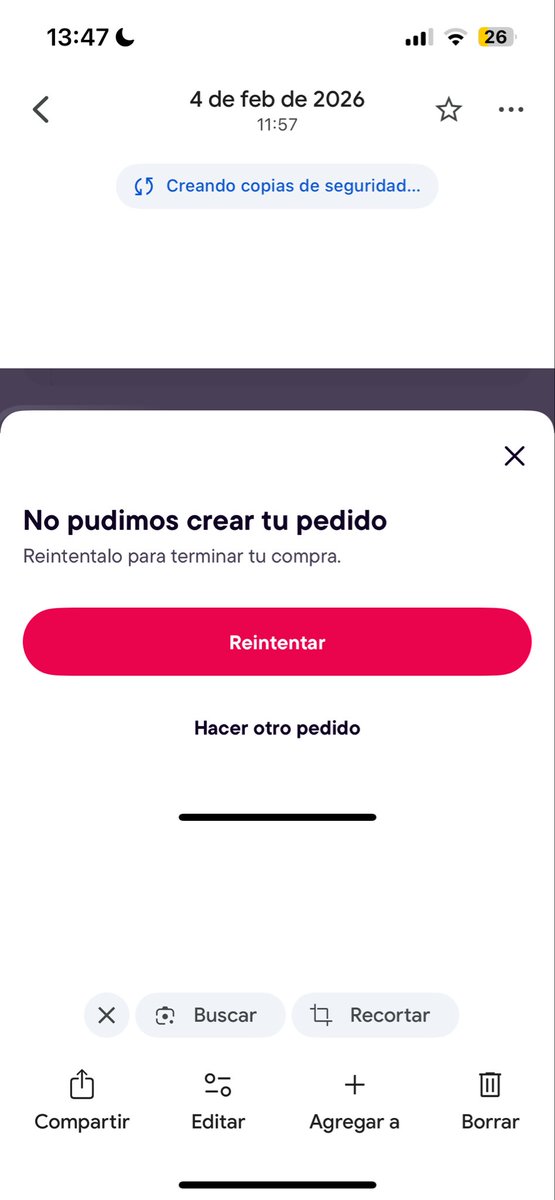 Merilachina's tweet photo. @pedidosya hola no estoy pudiendo gestionar ningún pedido https://t.co/QM54aINidy