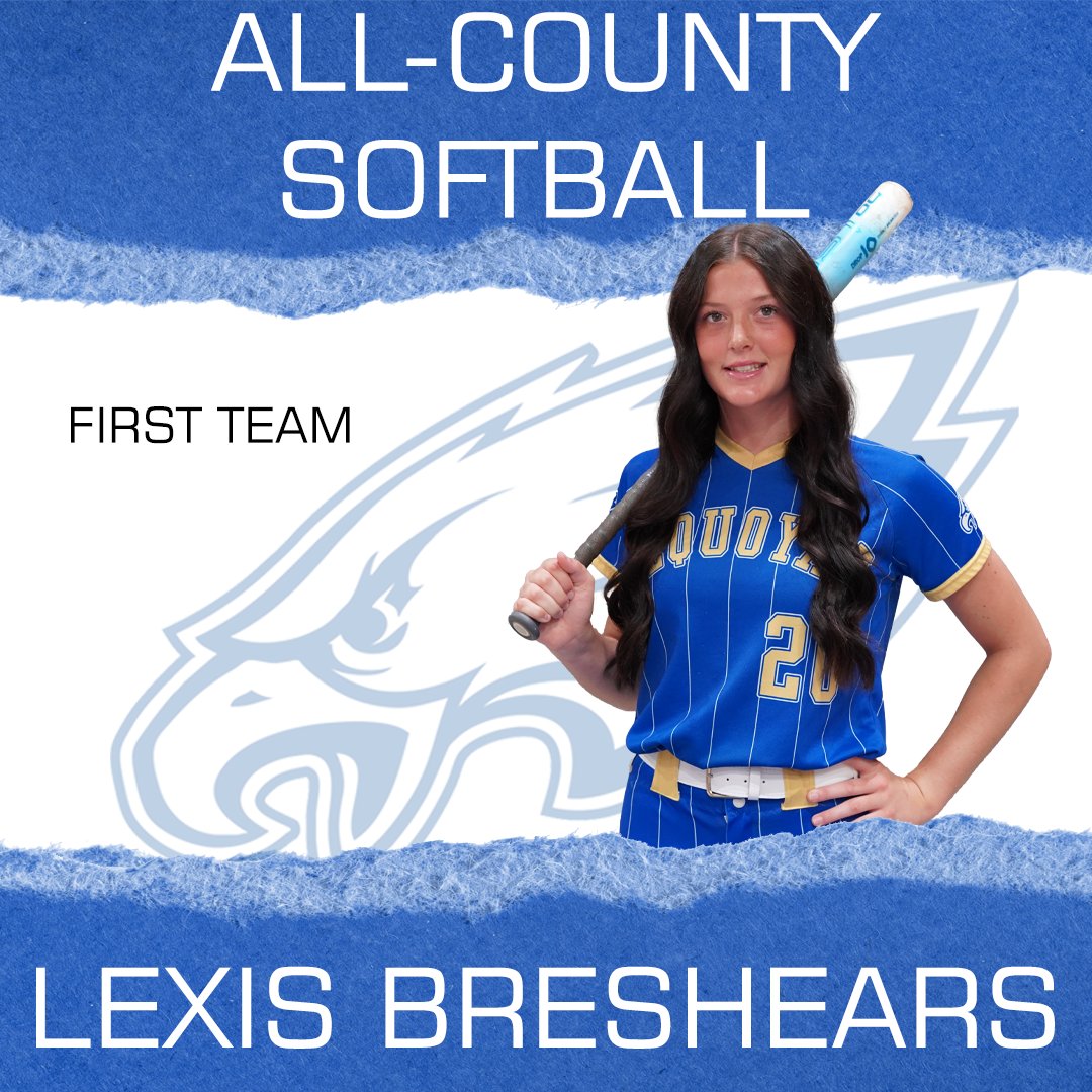 Seq1athletics's tweet photo. Congratulations to Lexis Breshears on making All-County First Team for Softball!! Congratulations to Bayli Sappington, Lanie Thompson, and Peyton Breshears on making All-County Second Team for Softball this year!!

#comesoarwithus #sequoyaheagles #softball https://t.co/kwVSSOxQl9