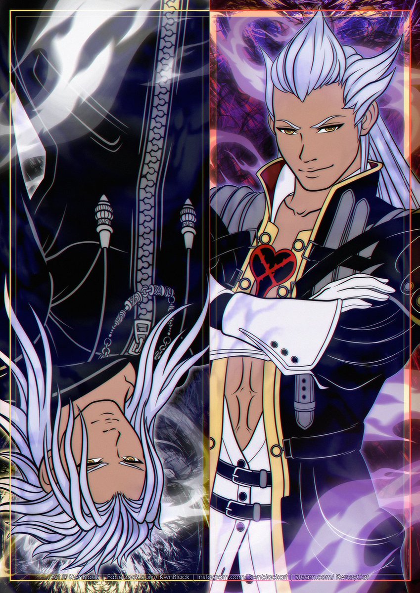 KwneyCat's tweet photo. Husband got me into playing Kingdom Hearts.

#kingdomhearts #ansem #xemnas #kwnblackart
#fanart https://t.co/MxdwJCvK62