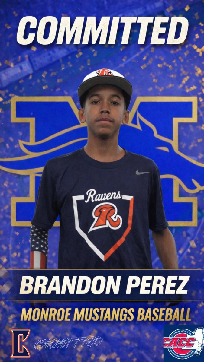 ‼Commitment Watch‼ Congratulations to Brandon Perez on his commitment to Monroe University! Brandon is our 19th 👀commit in our '26 class 🔥 #gomustangs